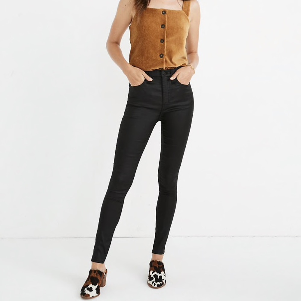 Madewell 10" High-Rise Skinny Jeans Coated Edition